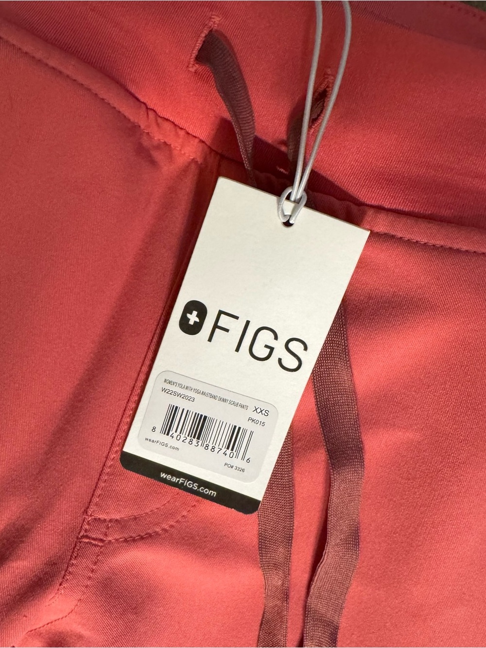NWT FIGS XXS Slim Scrub Pants Coral Pink Healthcare Medical - Picture 5 of 6